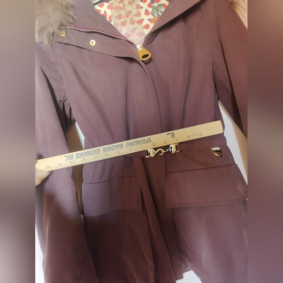 Italian fur trim parka Medium - Picture 3 of 10